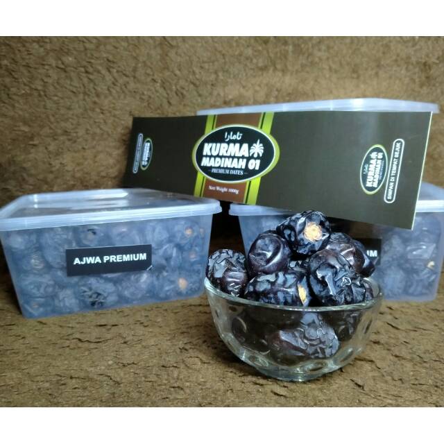 

KURMA AJWA SUPER PREMIUM - KURMA MADINAH 01 KURMA AZWA 1 KG