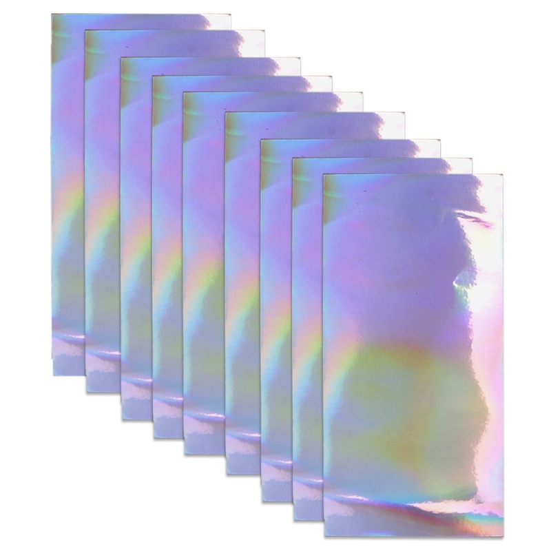 SIY  10Pcs DIY Aurora AB Effect Reflective Mirror Paper Self Adhensive Resin Fillings