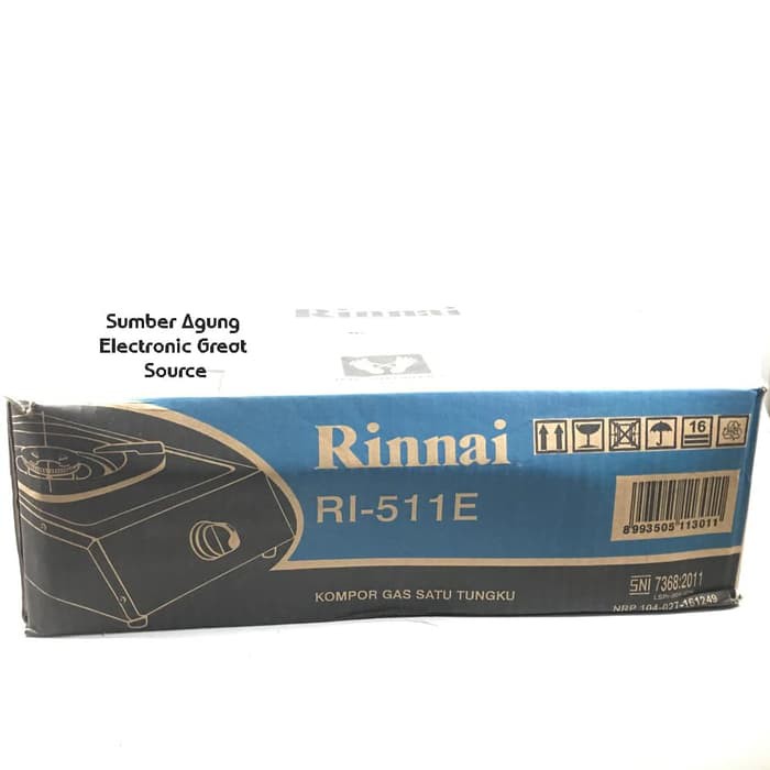 Rinnai RI511E 511 E Stainless Kompor Tungku Satu Rinai Kuningan