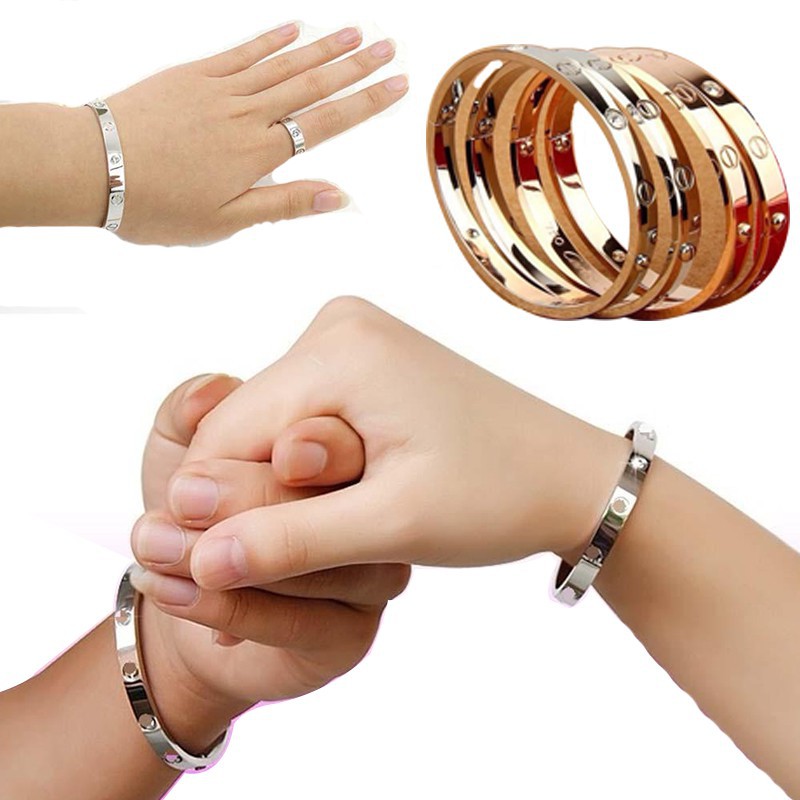 Gelang Tangan Fashion Bracelet Titanium Energi Magnetik Om Mani Padme Hum Untuk Wanita-7