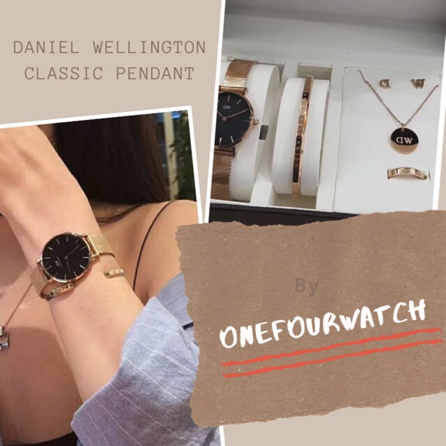 Jam Tangan Wanita Daniel Wellington DW Classic Pendant Melrose Black (ORIGINAL GUARANTEE)
