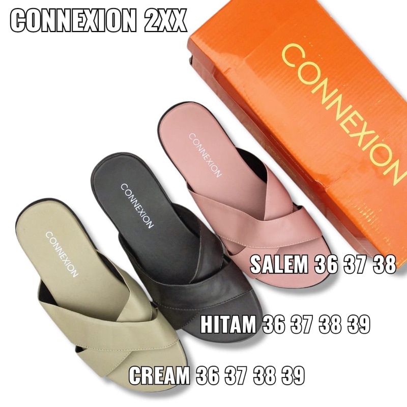 Sendal Connexion Sendal Flat / Flat Shoes Connexion Merk Matahari / Sepatu Wanita Connexion Merk Mat