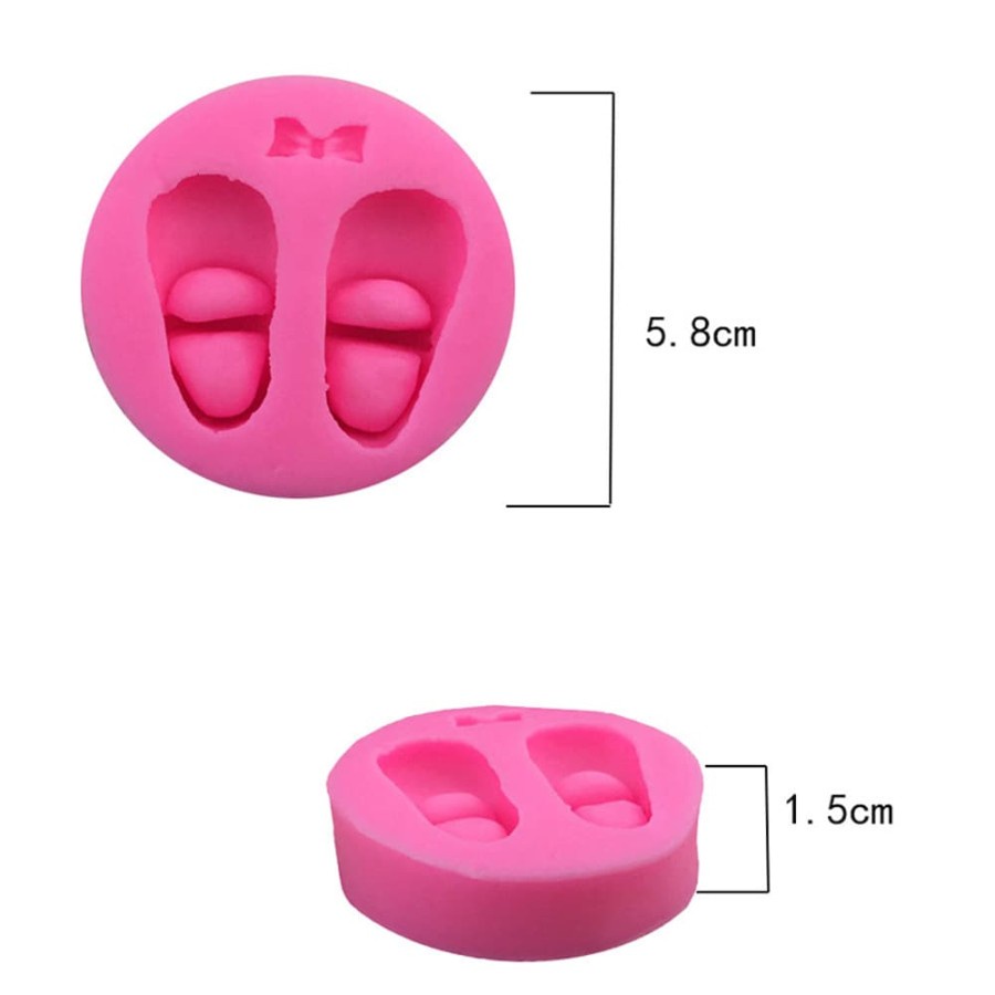 3D Silicon Mold Fondant Cake Decoration - Baby Shoes