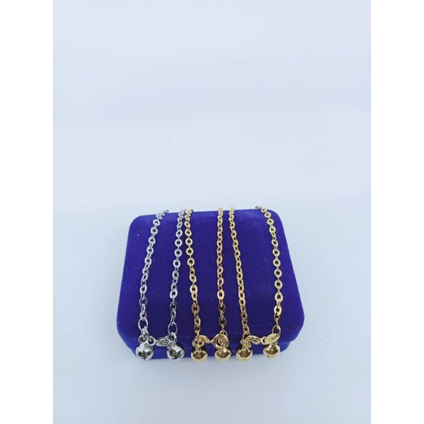 gelang nori vensy +2 bel/ gelang perak asli silver 925 lapis emas/ gelang fashion impor