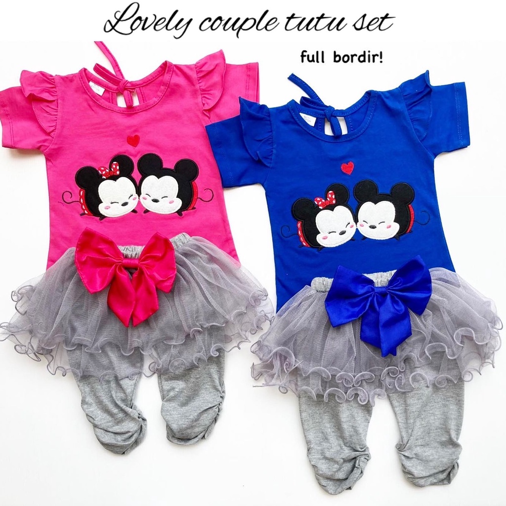 SET TUTU SUIT baju rok tutu dress bayi anak perempuan cewek lucu terlaris murah BALLERINA / CALFY / LOVELY COUPLE / SNOW WHITE SUNNY