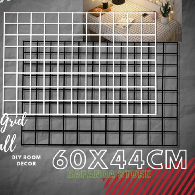♙ Wall grid 60x44cm ram besi bingkai poto hiasan dinding dan gantungan aksesoris ➼