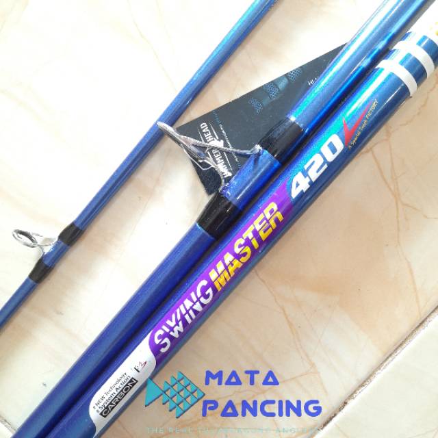 Joran surf sambung 3 hammerhead swing master 390 420 450 carbon material action hard joran tebing dan joran pantai