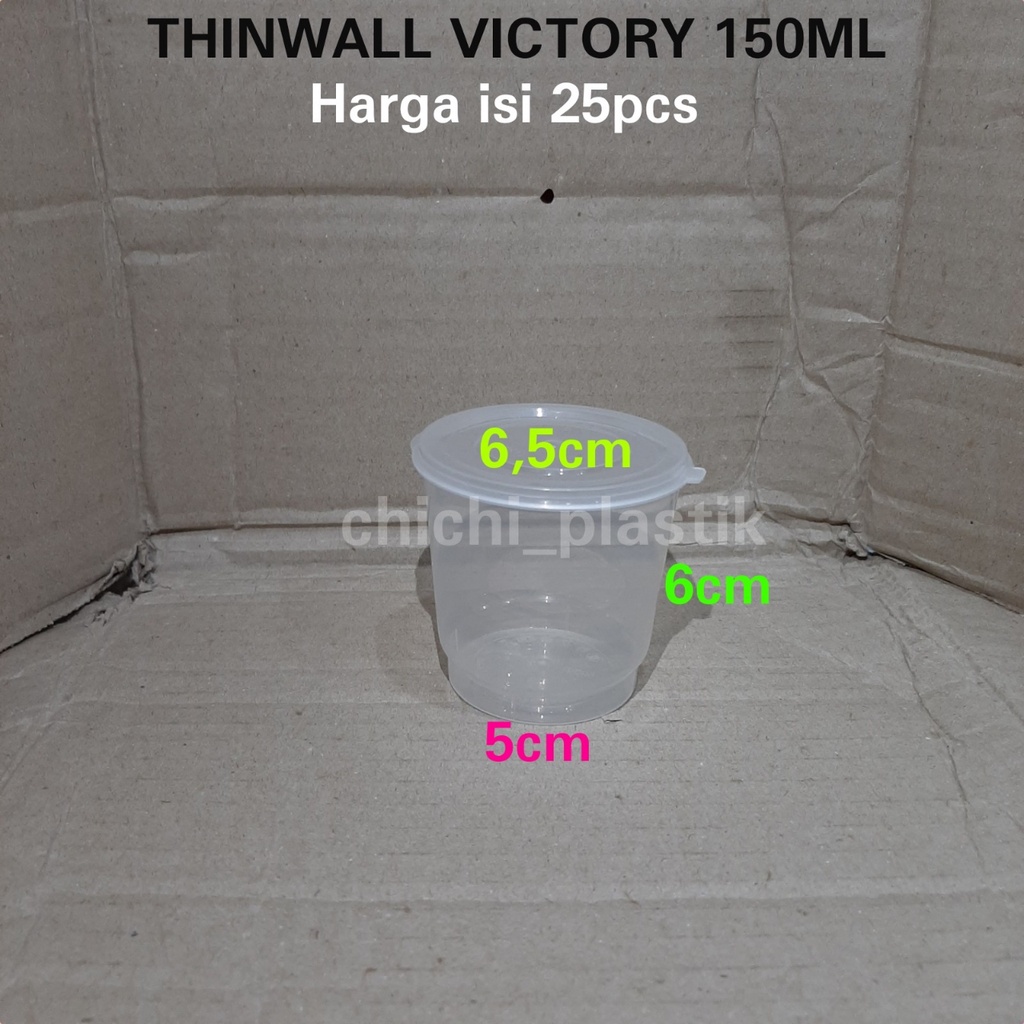 Thinwall food container 150ml / Kotak Makan Bening / Mangkok plastik / Mangkok Bening