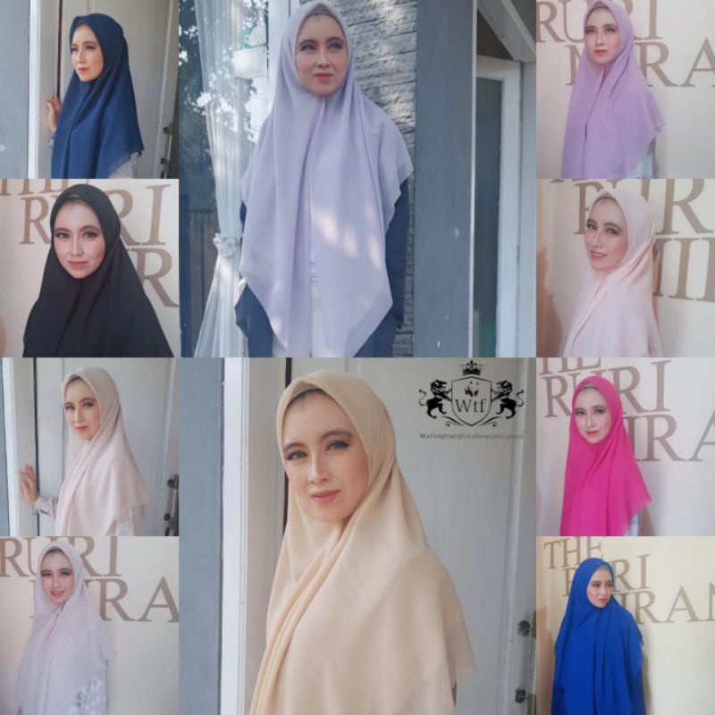 Hijab Voal Premium segi empat JUMBO size 130x130 || Voal Polos Syar'i lassercut