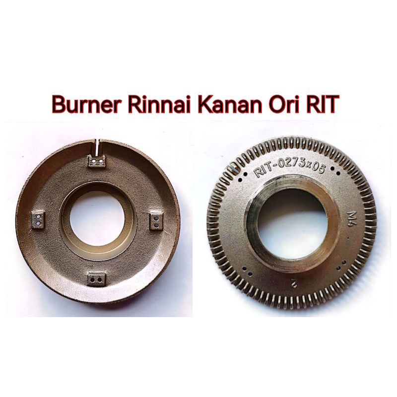 Burner Kompor Rinnai Kanan Besar/Kiri Kecil Ori