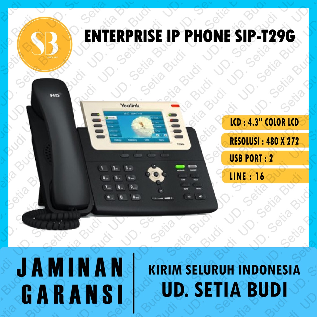 Enterprise IP Phone SIP-T29G Telepon Yealink