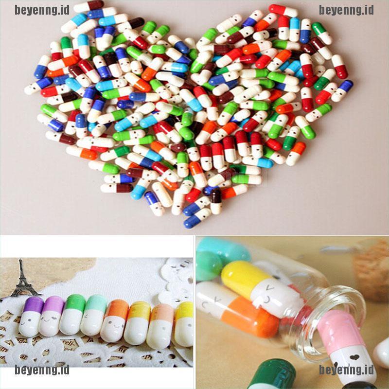 Bey 50 Pcs Kapsul Pesansurat Cintapersahabatan Bahan Plastik Aneka Warna