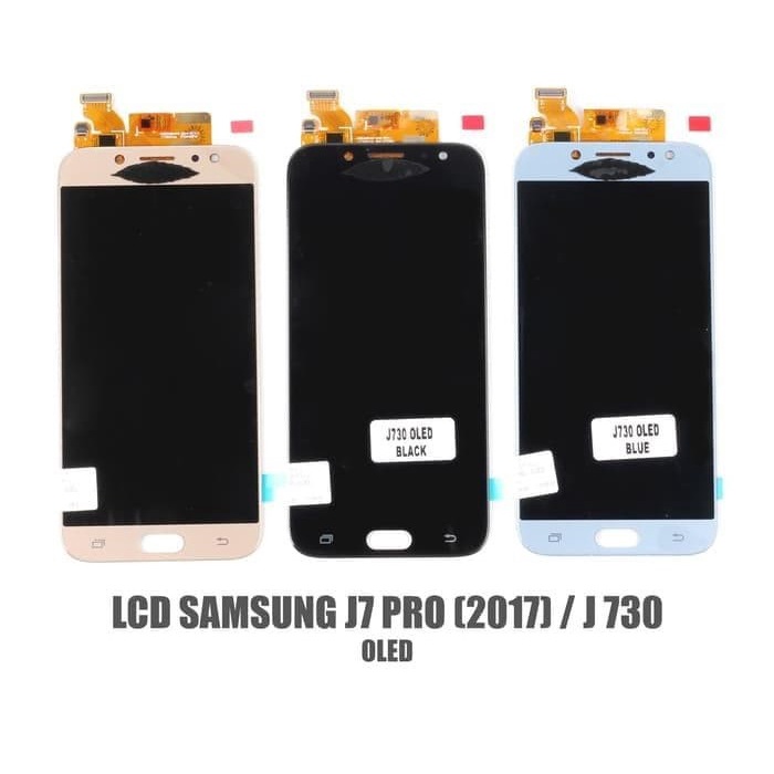 Layar LCD TS Touchscreen Fullset Samsung J7 PRO 2017 J730 OLED BLACK BLUE GOLD