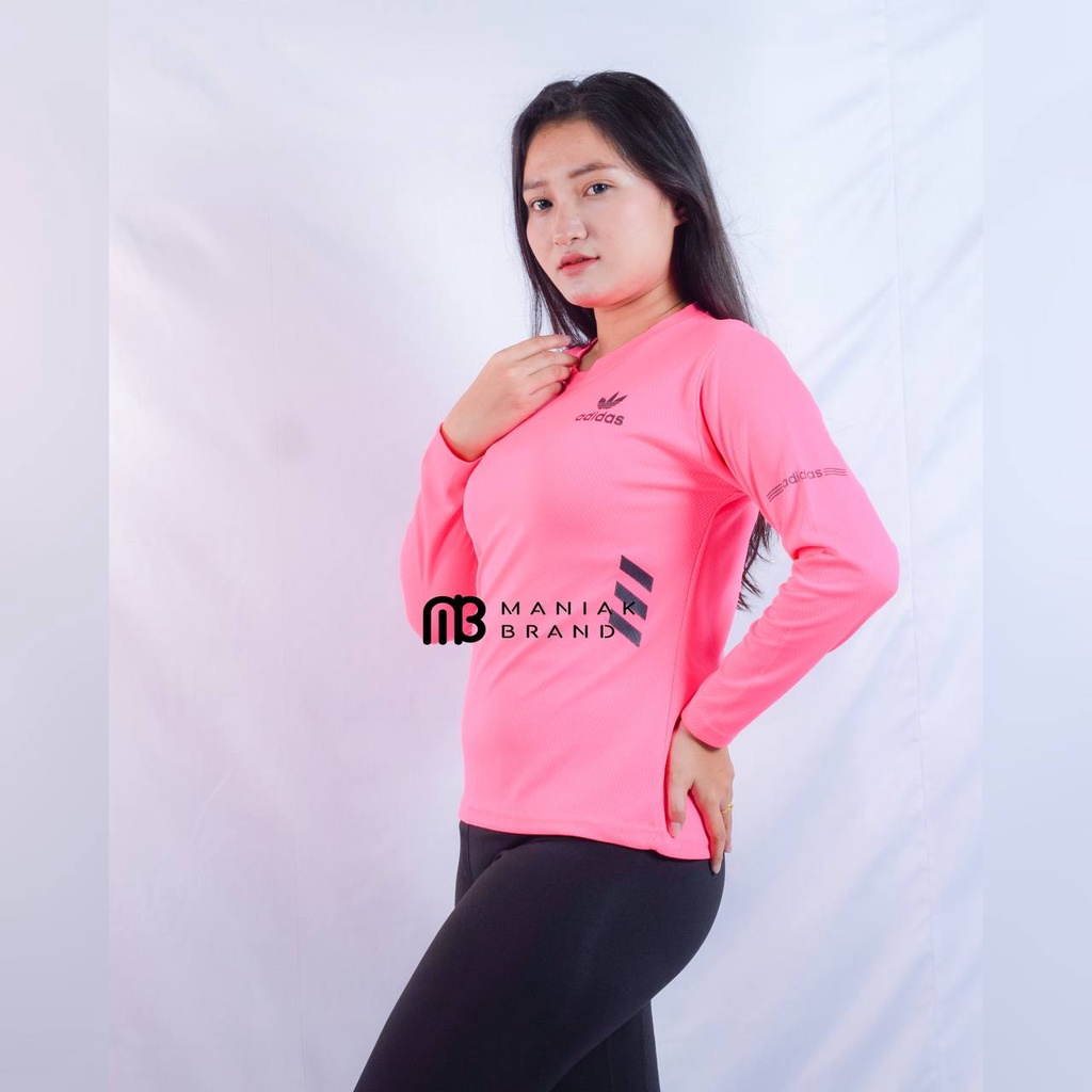 Kaos Olahraga Wanita Lengan Panjang Baju Senam Gym Sporty Muslim Running Atasan Zumba Muslimah Gowes Sepeda Lari Fitnes (PY-B L/S)