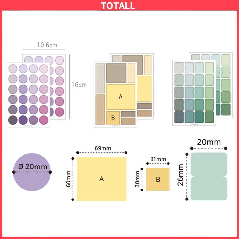 COD Stiker Label Index Dot Multifungsi Bisa Ditulis Untuk Dekorasi Diary / Scrapbook-Totall