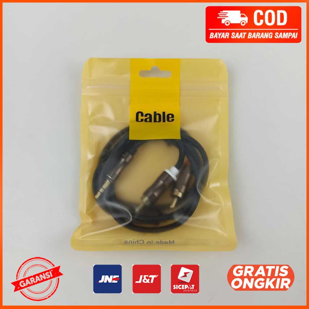 Kabel Audio AUX 3.5 mm ke RCA Plug 1 Meter V102