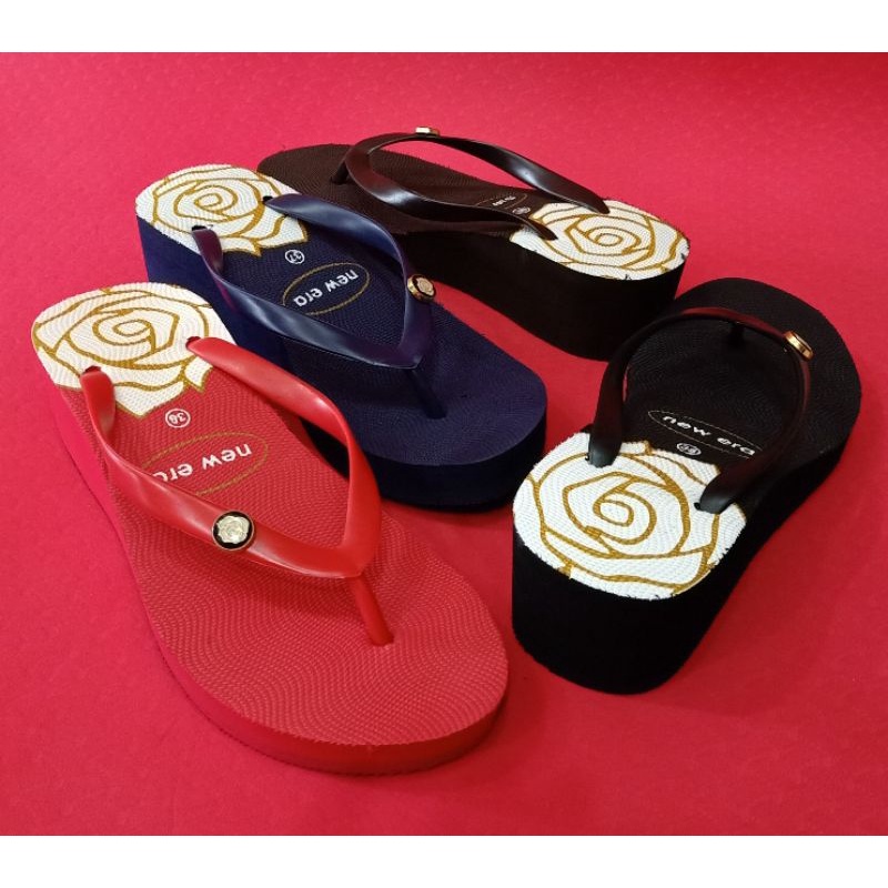 Sandal wanita jepit wedges murah original NEW ERA - FLIP FLOP dan  BEAUTY