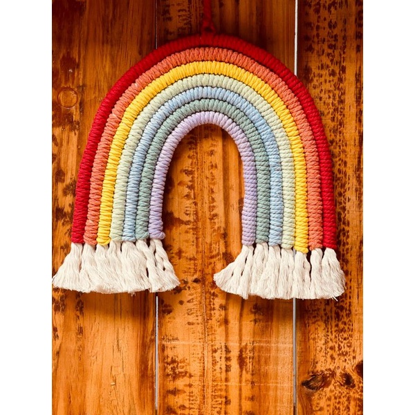 READY STOK) macrame hiasan dinding pelangi / macrame wall hanging (HD 149)