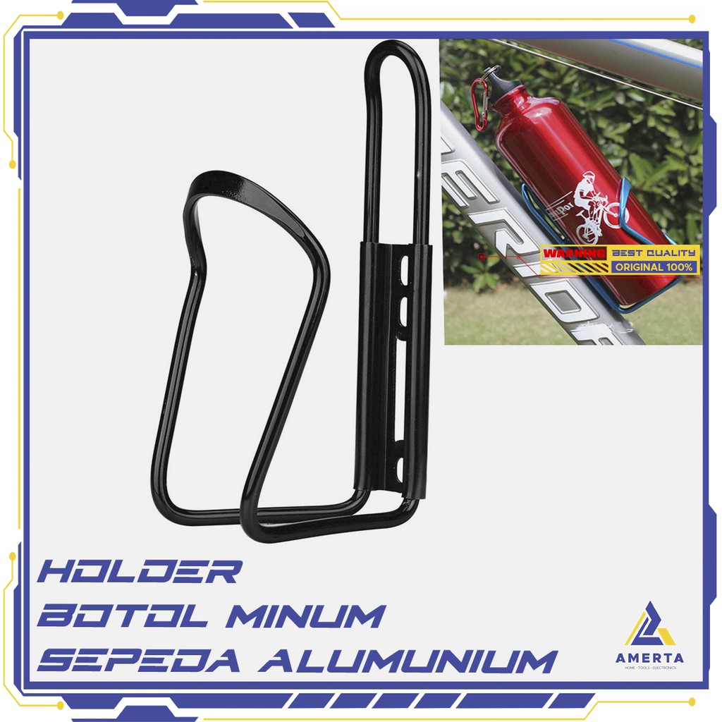 TaffSPORT Holder Botol Minum Sepeda Aluminium