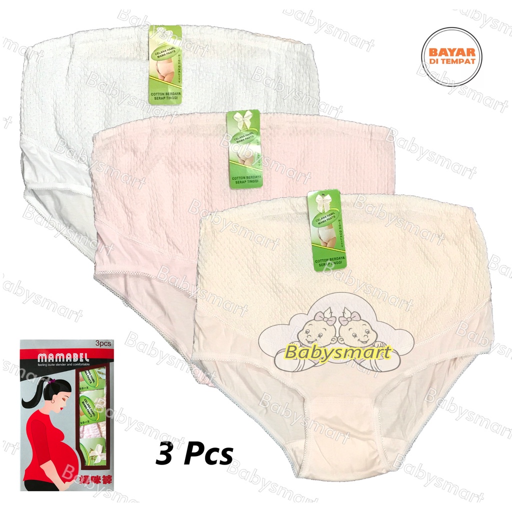 Babysmart - 3 pcs Celana Dalam / CD Hamil MAMABEL H-500/Maternity Pant/CD Ibu Hamil