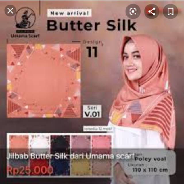 Kerudung murah terbaru butter silk umama / kerudung segiempat grosir