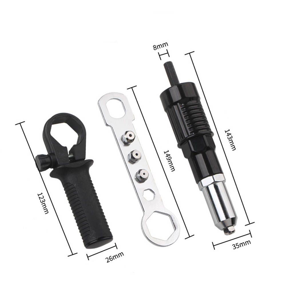 Solighter Rivet Gun Adapter Spare Paw With Wrench Handle Power Drills Aksesoris Untuk Menarik Alat Rivet
