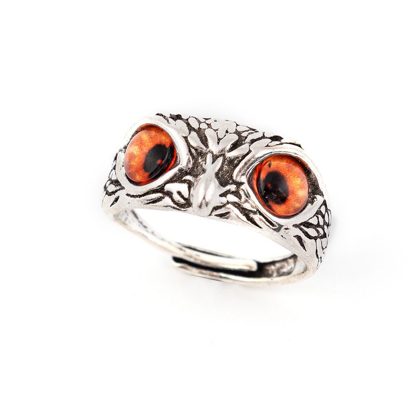 [Fashion Creative Retro Punk Owl Adjustable Open Rings For Women And Men] [ Elegant Ladies Smooth Fine Thin Finger Ring] [Lovely Jewelry Gifts For Girl Friends]