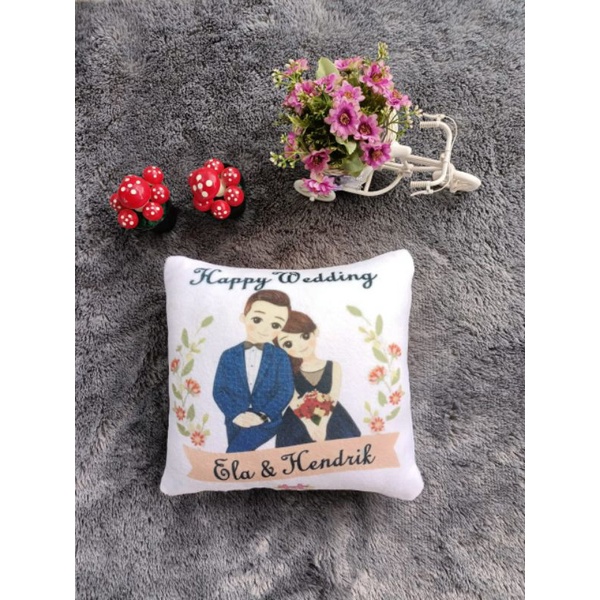 bantal custom foto / kado pernikahan / kado lucu / kado custom