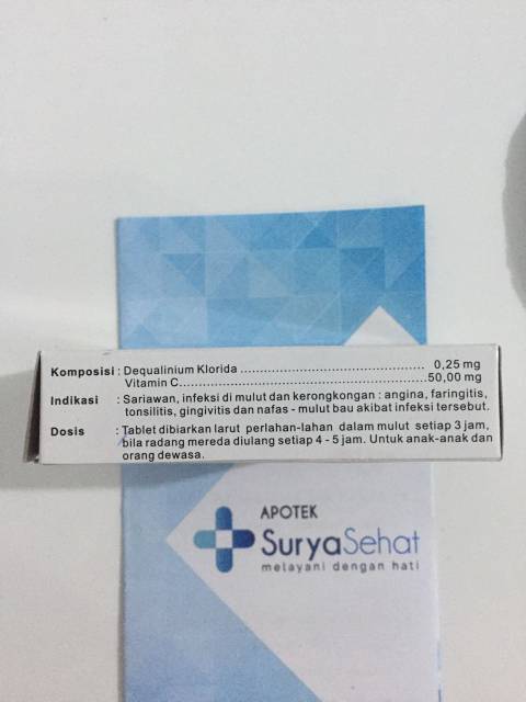 EFISOL C obat Radang Tenggorokan, Sariawan isi 20 Lozenges