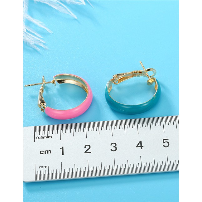 LRC Anting Tusuk Fashion Round Hoop Earrings D16553