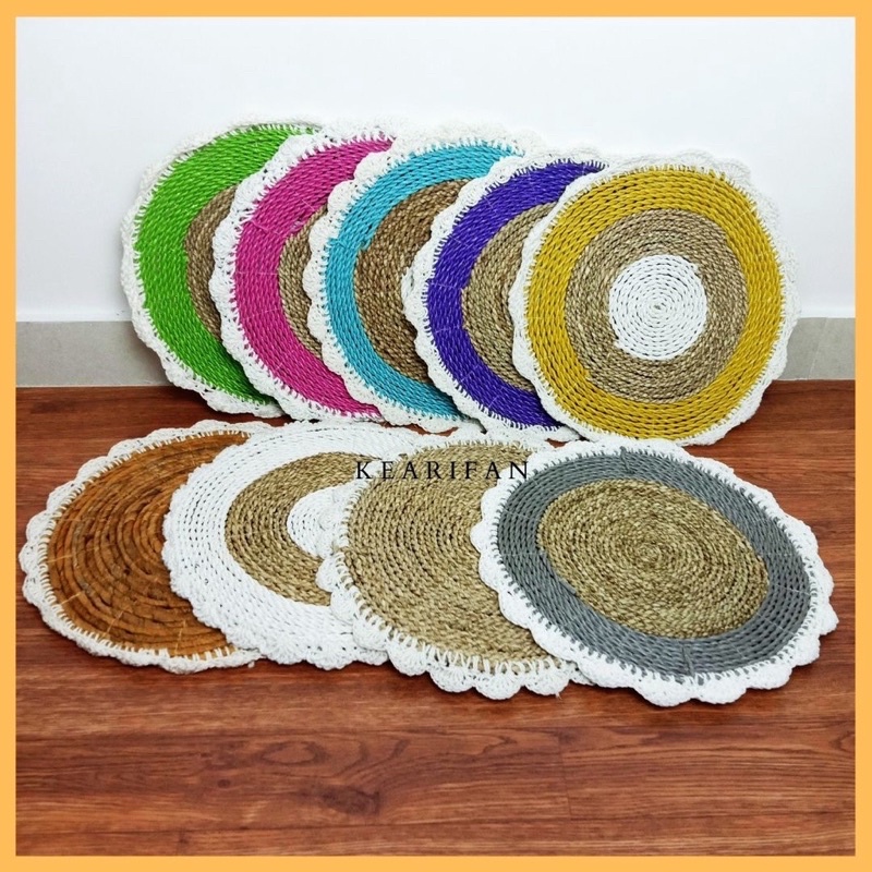 Placemate seagrass renda warna