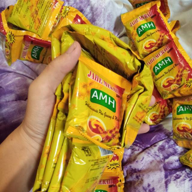 Jahe Merah Super AHM Habbatusauda ( Satu Renceng 12 Sachet)