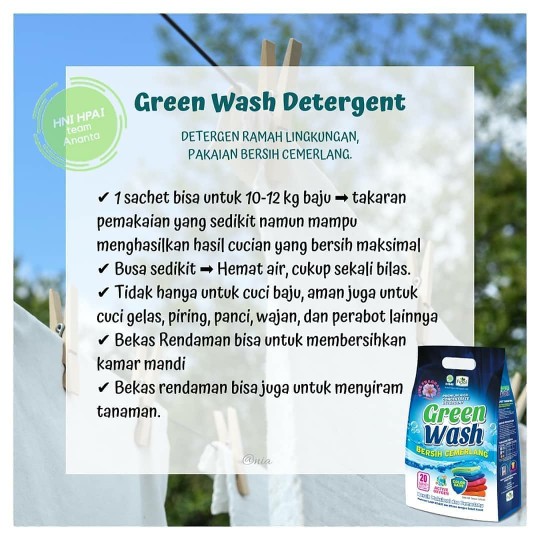 (bayar Di Tempat) Green Wash Hpai Hni
