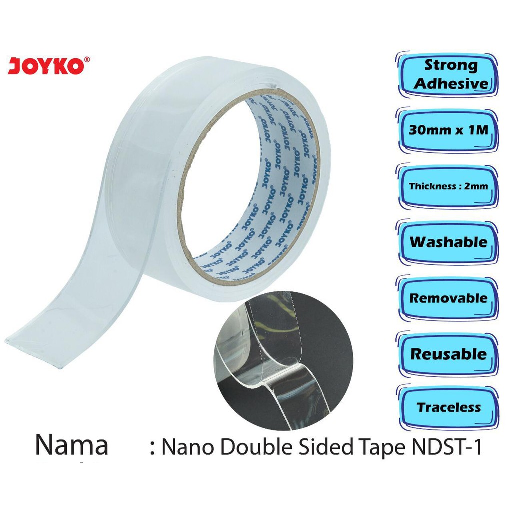 

Joyko Nano Double Sided Tape Pita Perekat Dua Sisi Ndst-1