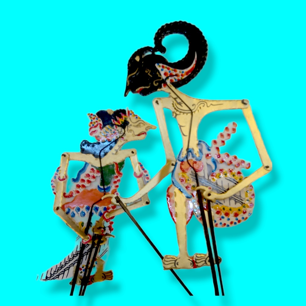 Marionnettes d'ombres javanaises Wayang Kulit : Arjuna et Srikandi - France