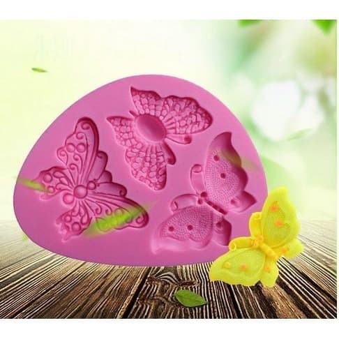 3D Silicon Mold Fondant Cake Decoration - 3 Shape Butterfly