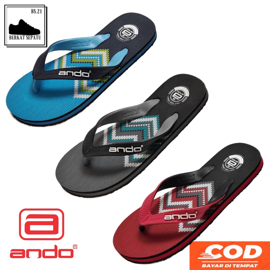 [COD] Sandal Jepit Pria Dewasa Ando Sweater Terbaru 2022 | Sandal Karet Pria Super Awet Dan Nyaman
