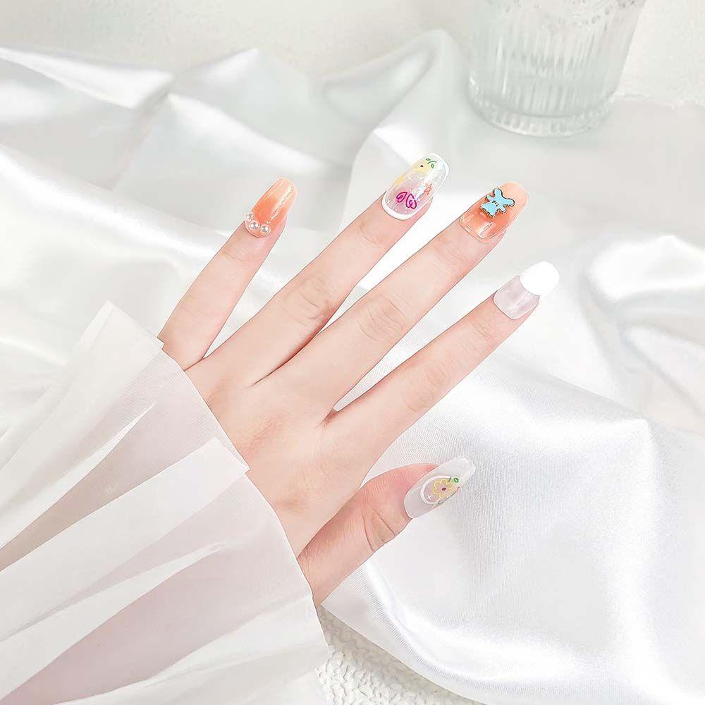 AUGUSTINA Agustina Dasi Kupu-Kupu Beruang Perhiasan Kuku Fashion Mini Lucu Manicure Aksesoris DIY Nail Art Tool