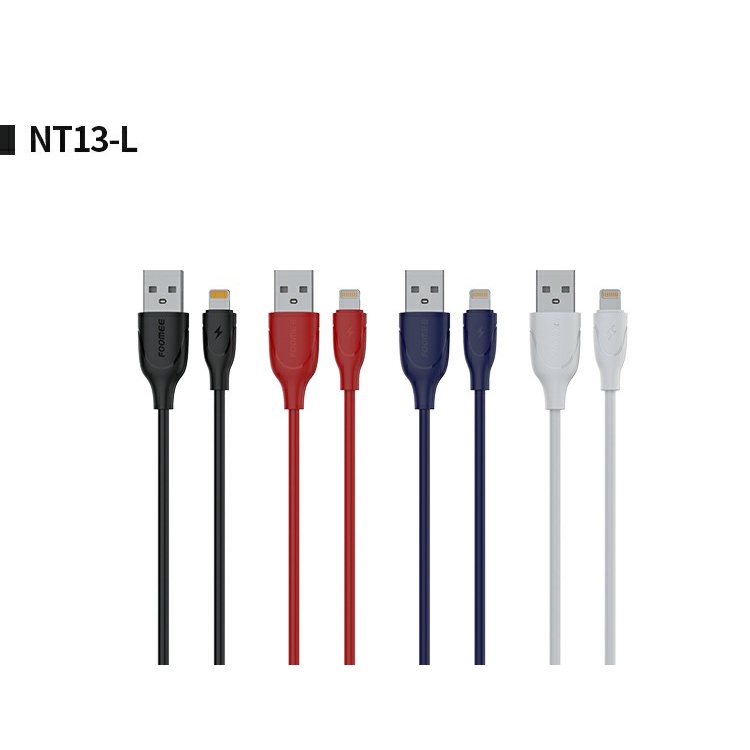 FOOMEE,REXIONE &  NT13-M / NT13-C / NT13-L Kabel Data Micro / Type-C / Lightning 2.4A 100Cm  Eceran