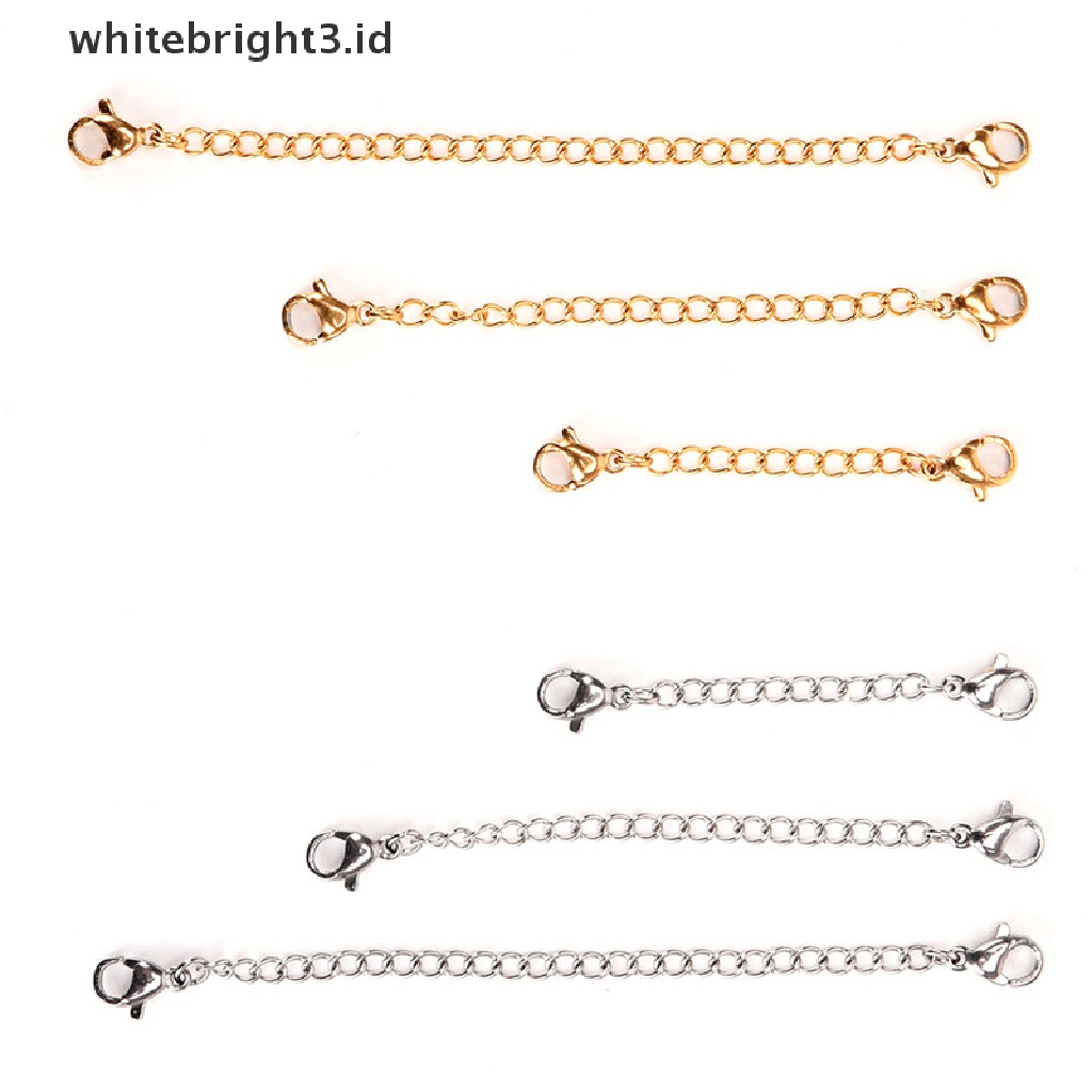 (whitebright3.id) Rantai Extender Tail Links Untuk Membuat Perhiasan Kalung / Gelang / Anting