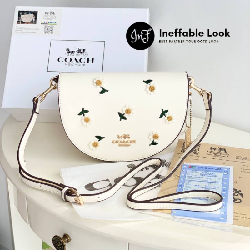 Slingbag wanita  tas selempang wanita Tas wanita Coach Half Moon Semi Circle Daisy Bag
