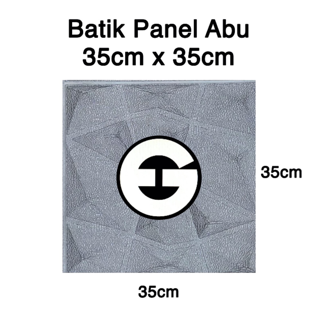 WA Wallpaper Foam 3D Batik Panel Diamond Triangle Dinding Sticker-BTP Abu 35cmx35cm