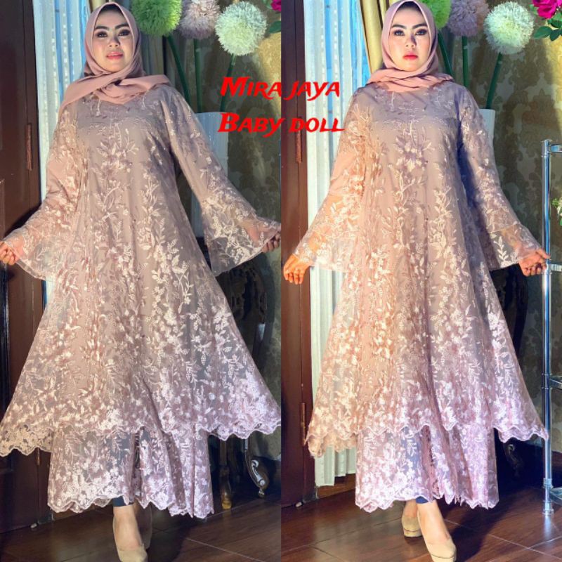 Terbaru Babydoll Gamis Brokat Tulle Murah Gamis Pesta Shopee Indonesia