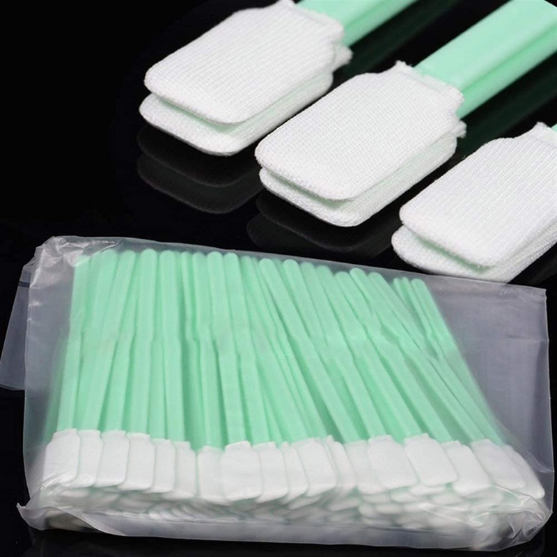 Gro 50pcs 5.11 &quot;Foam Swabs Square Rectangle Cleaning Swab for Solvent Format Inkjet Printer Roland Optical Equipment