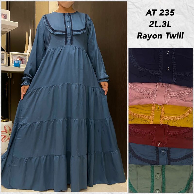 Gamis Rempel Dada || JUMBO || TINGKAT SUSUN||