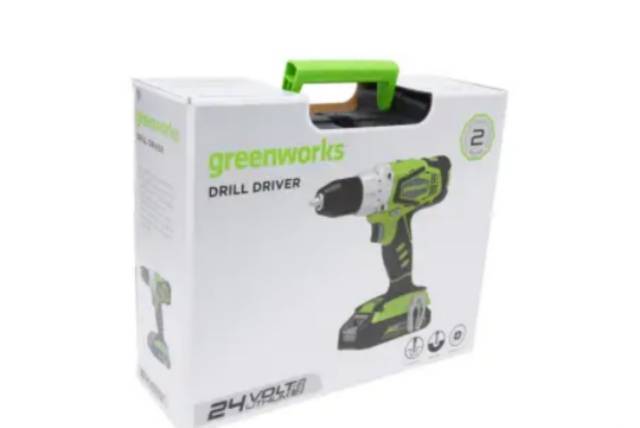 bor cordless 13mm tanpa kabel greenworks profesional batrai include 24v