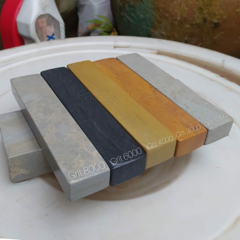 batu asah asli alam asahan pisau Taji ayam 1 set 5pcs