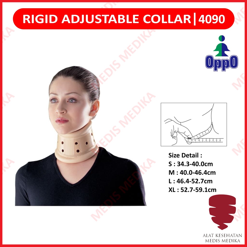 Oppo Rigid Adjustable Collar 4090 Alat Pelindung Penyangga Tulang Leher