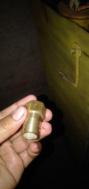 Nipple / Nepel Selang Drat Dalam Kuningan 1/2 X 3/4