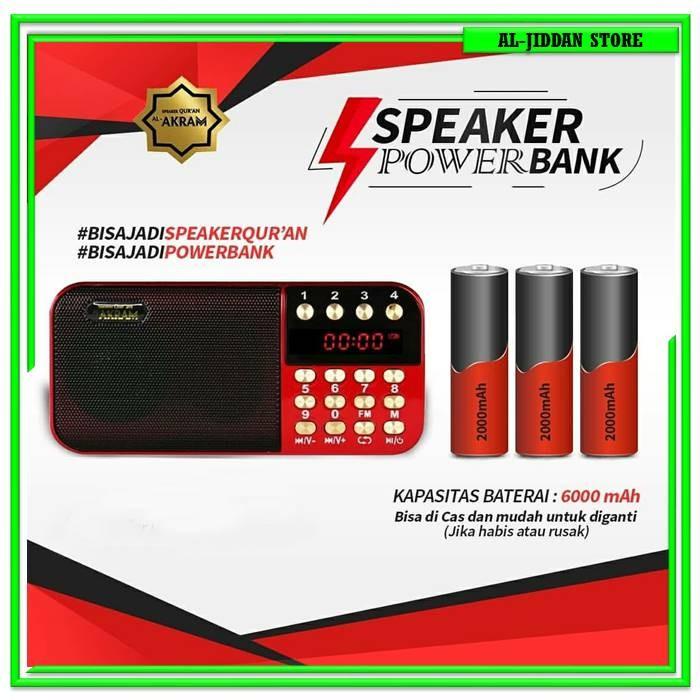 Speaker Al-Quran Digital Tahfidz 30 Juz Traveller Power Bank Al-Akram